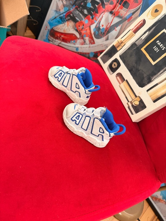 Nike Kids White and Royal Blue 'Air' Sneakers - Picture 2 of 3